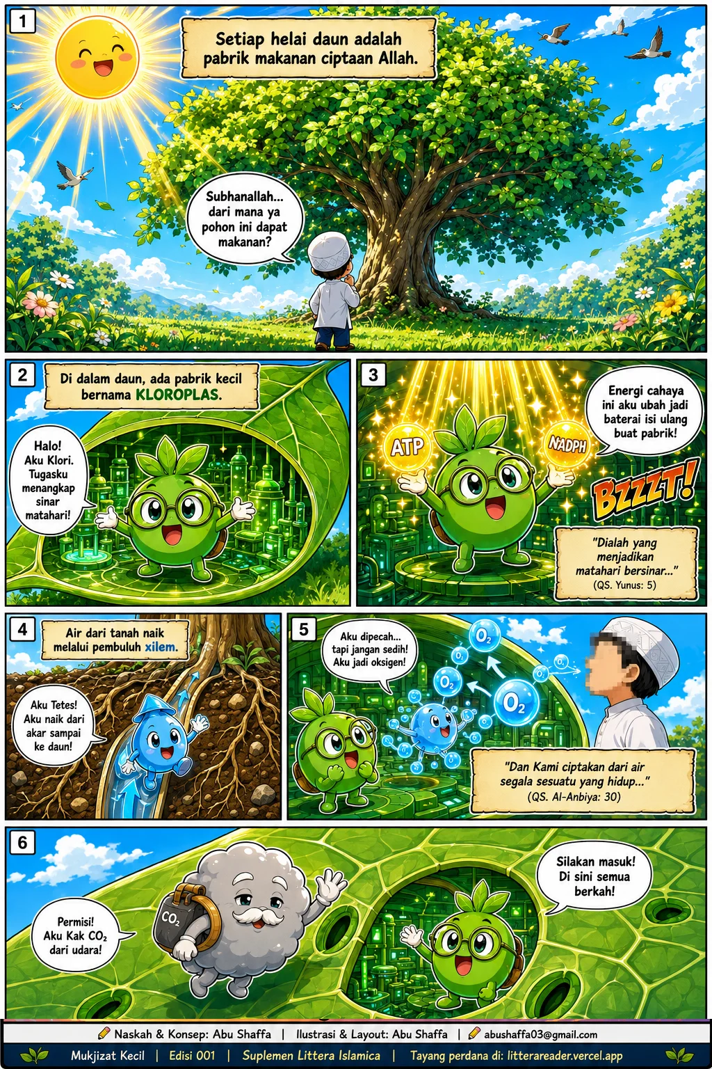 Panel 2 - Mukjizat Kecil — Daun yang Menghidupkan
