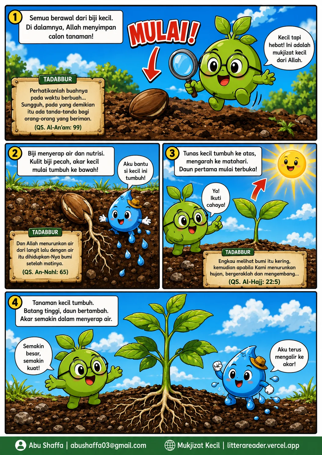 Panel 2 - Mukjizat Kecil — Ayo Menanam Pohon!