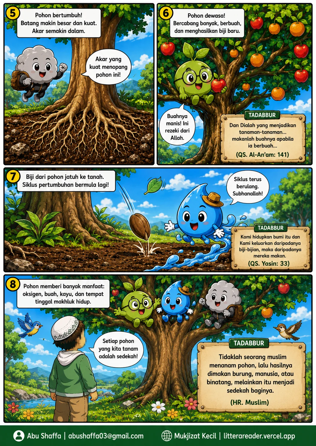 Panel 3 - Mukjizat Kecil — Ayo Menanam Pohon!
