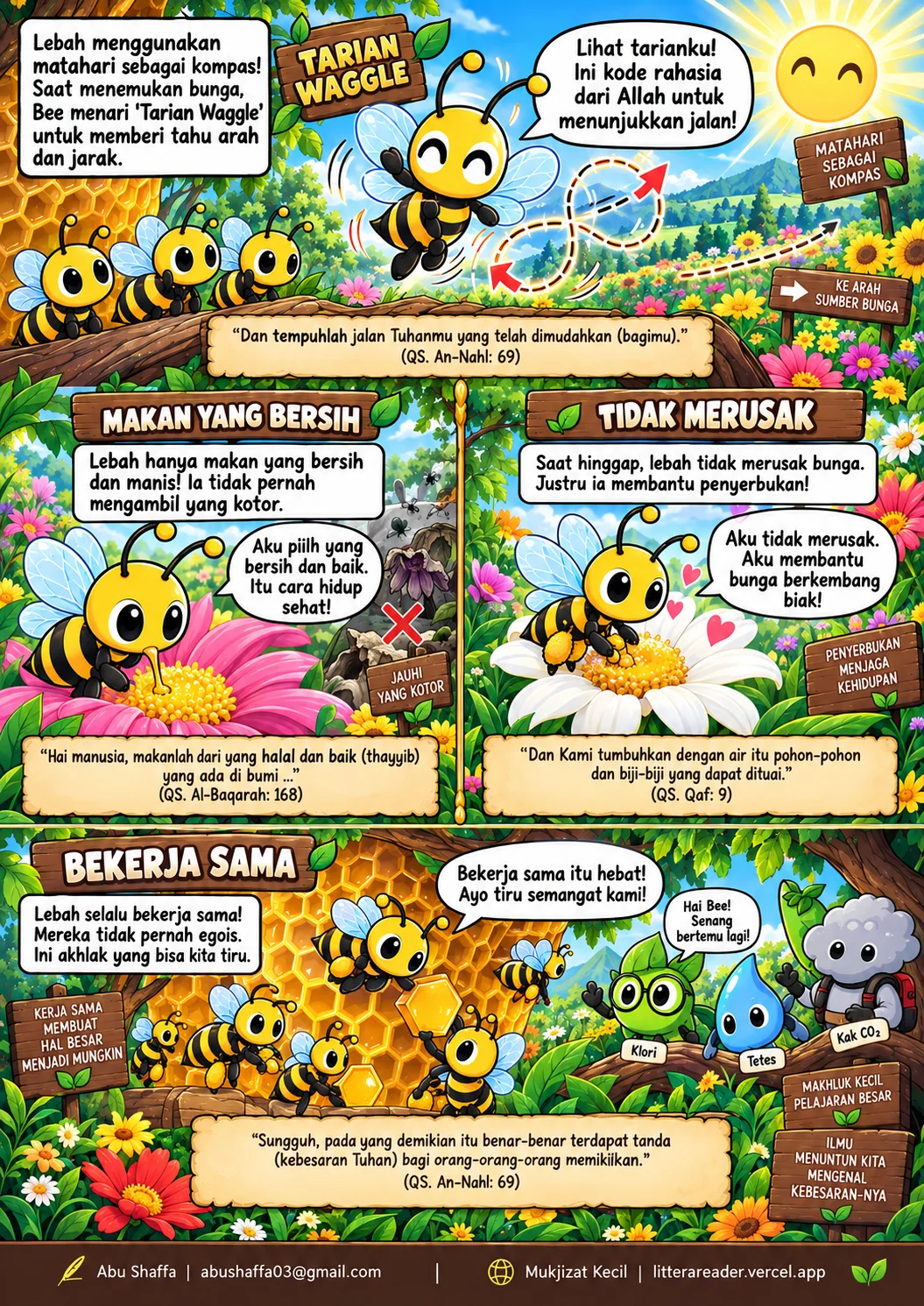 Panel 3 - Mukjizat Kecil — Lebah yang Cerdas